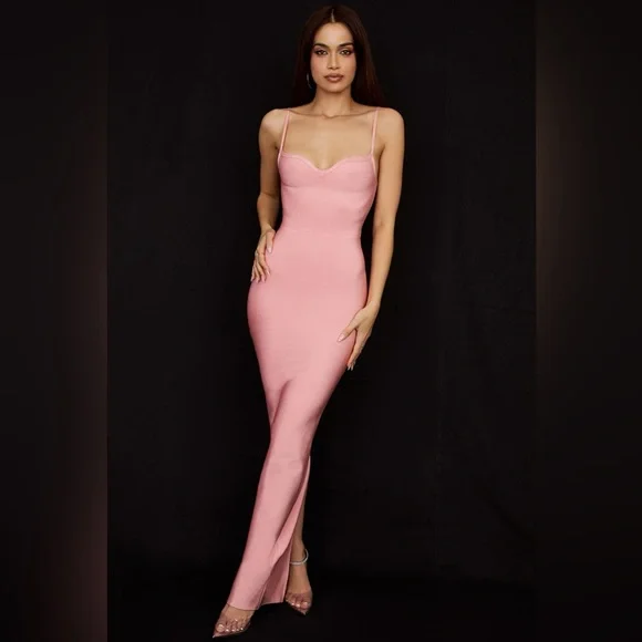 NWT House of CB FIFI Fairy Pink Bandage Maxi Dress - Picture 7 of 14